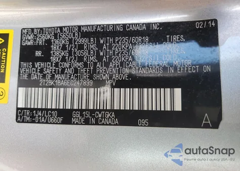 2014 Lexus Rx 350 Base from USA, damaged, VIN 2T2BK1BA6EC247899